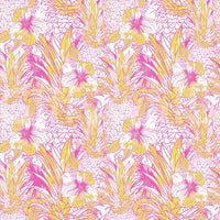 Summer themed botanical wallpaper with pineapples.