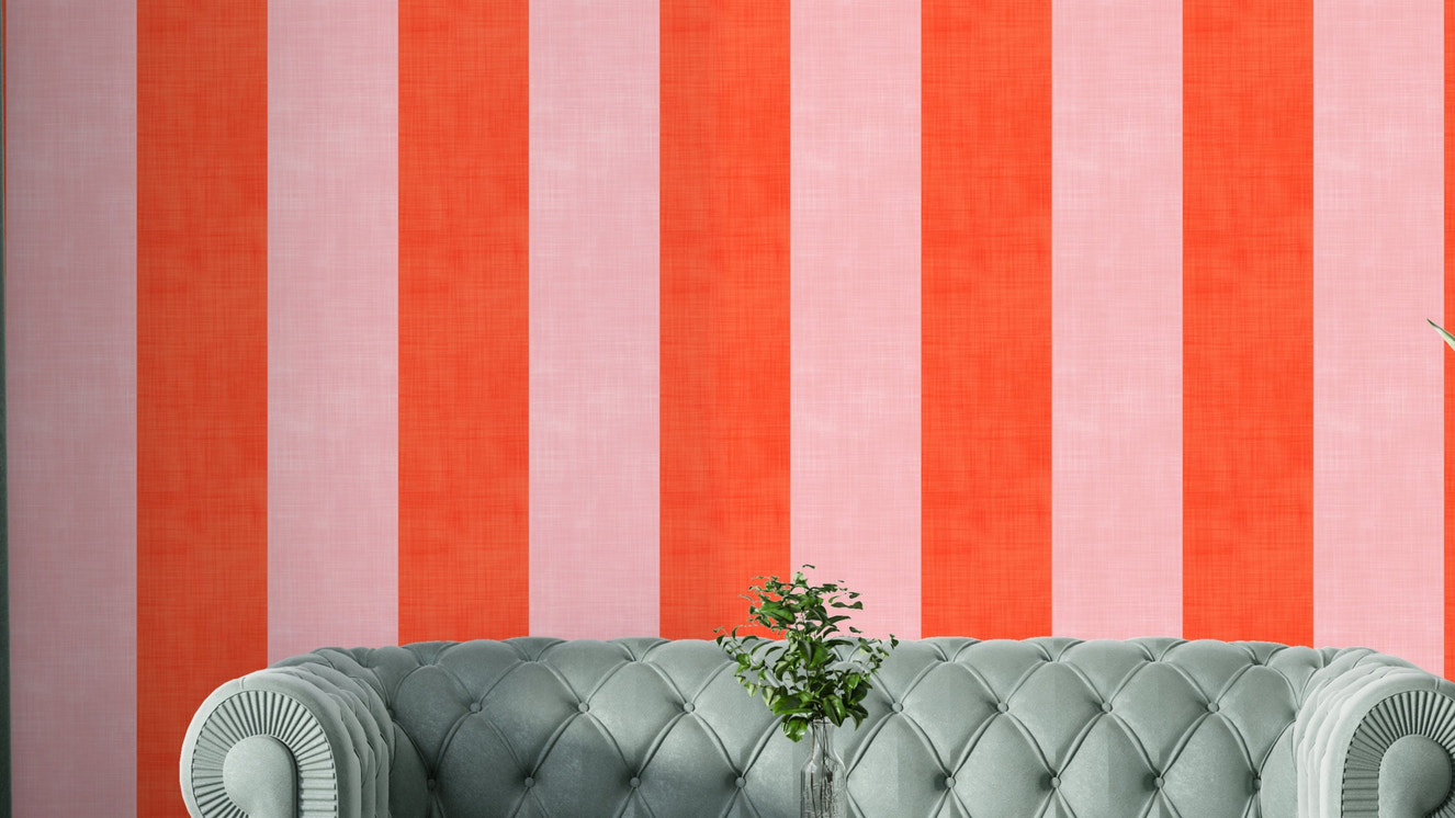 Pink and Red Stripes Linen Texture