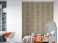 The colors are soft pink tones.

