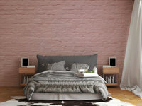 Elegant pink brick serenity mural for peaceful rooms


