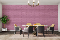 Urban loft style pink brick wallpaper mural.