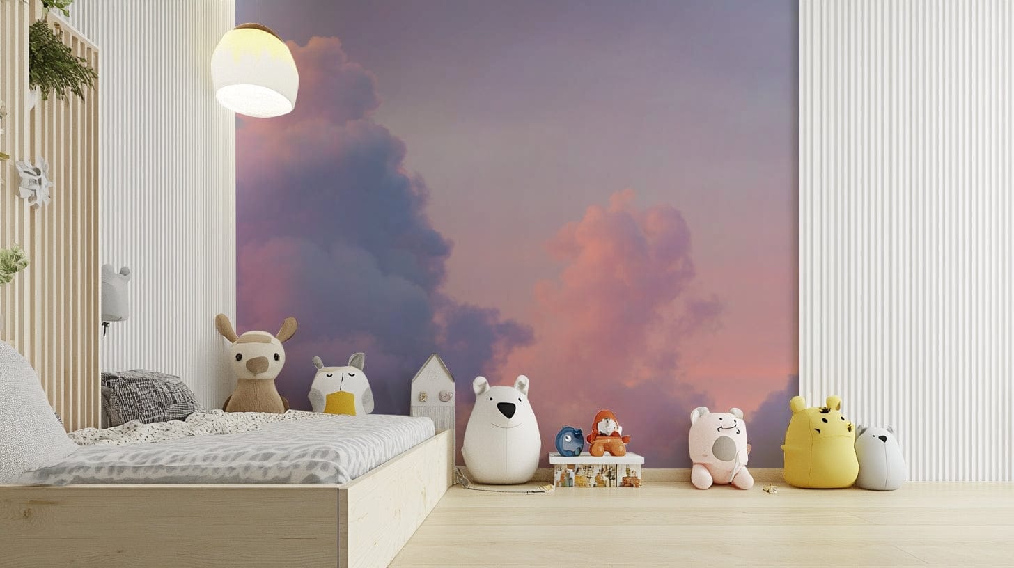Pink Cloud fluffy wall covering