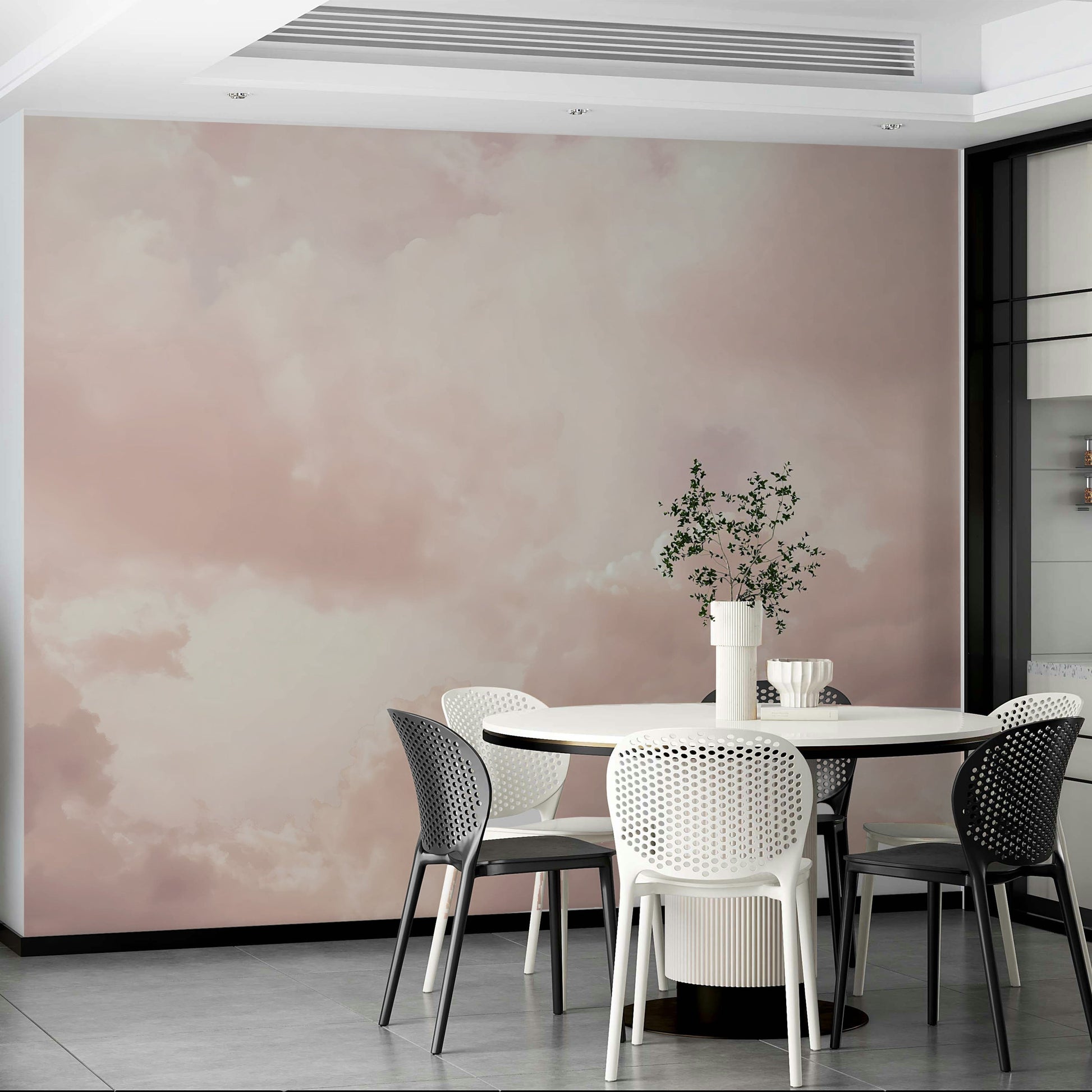 Wall mural showing a quiet sky scene

