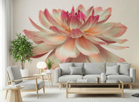 Delicate petal detail wall mural in blush