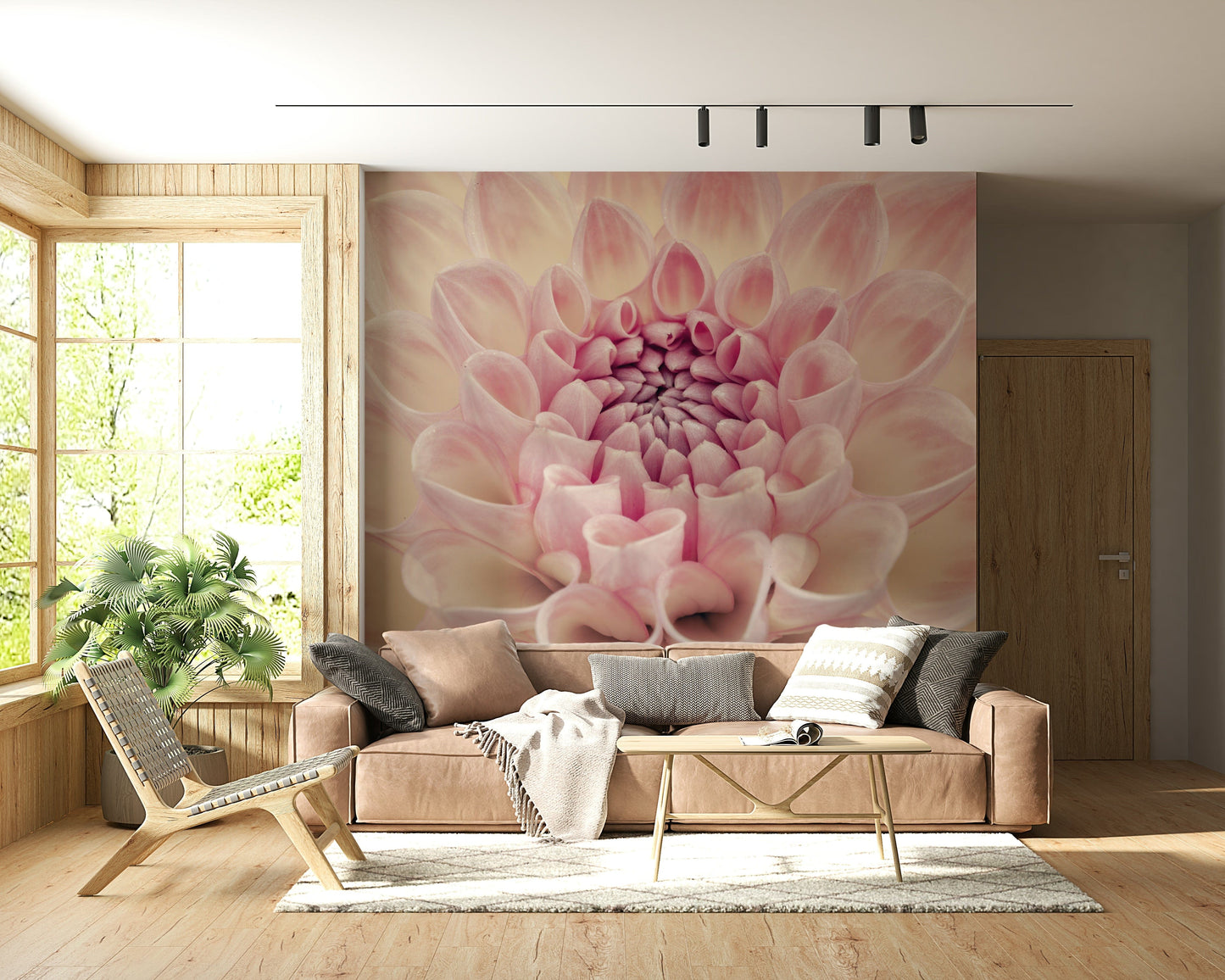 Blush Bloom Wall Mural