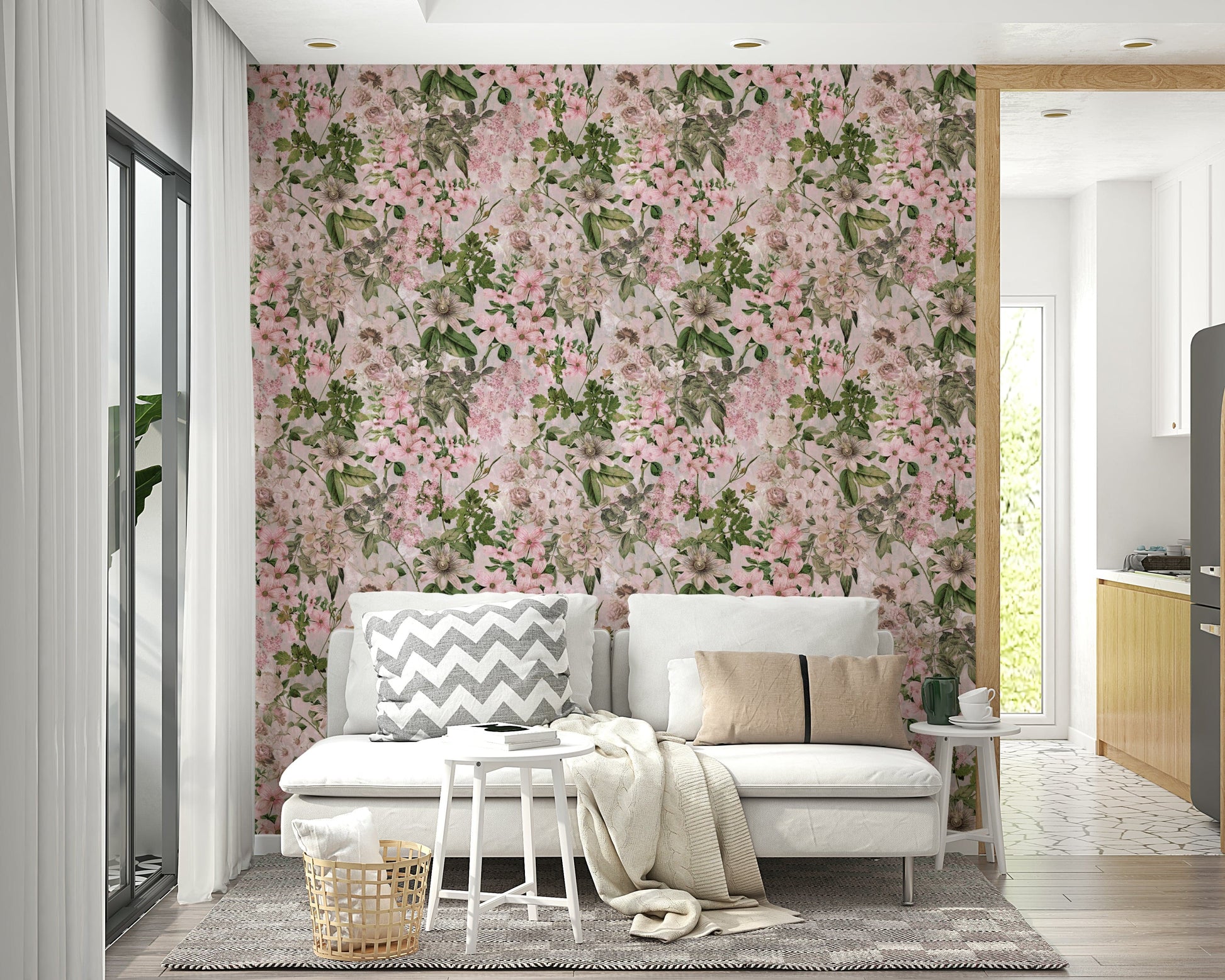 High-quality image of the pink blossom flowers wallpaper

