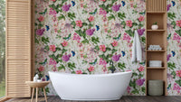 Pink Floral charming wallpaper

