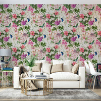 Pink Floral gentle wallpaper for walls


