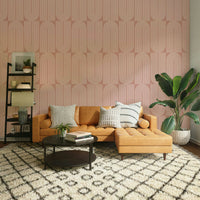 Abstract architectural motifs for trendy room wallpaper.

