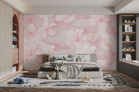 Delicate petal design in warm pink tones