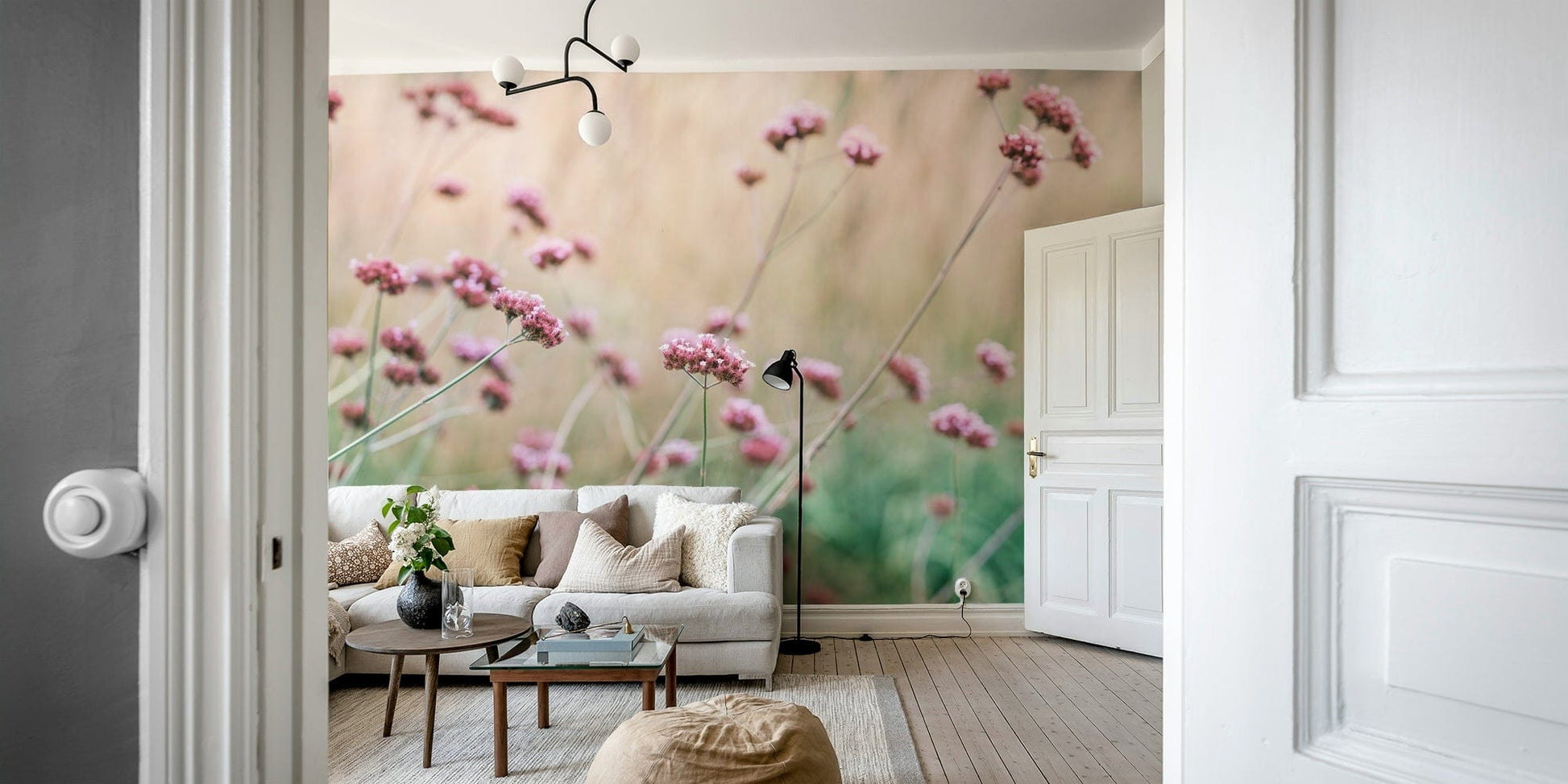 A calm and serene wall covering.

