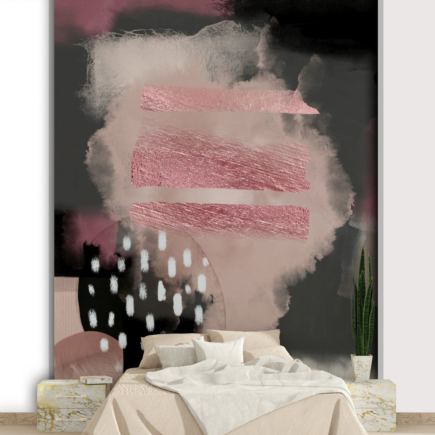Gentle blush gradient mural bringing stillness to your space.

