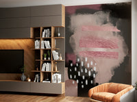 Soft pastel pink mural for creating a gentle, calm wall backdrop.

