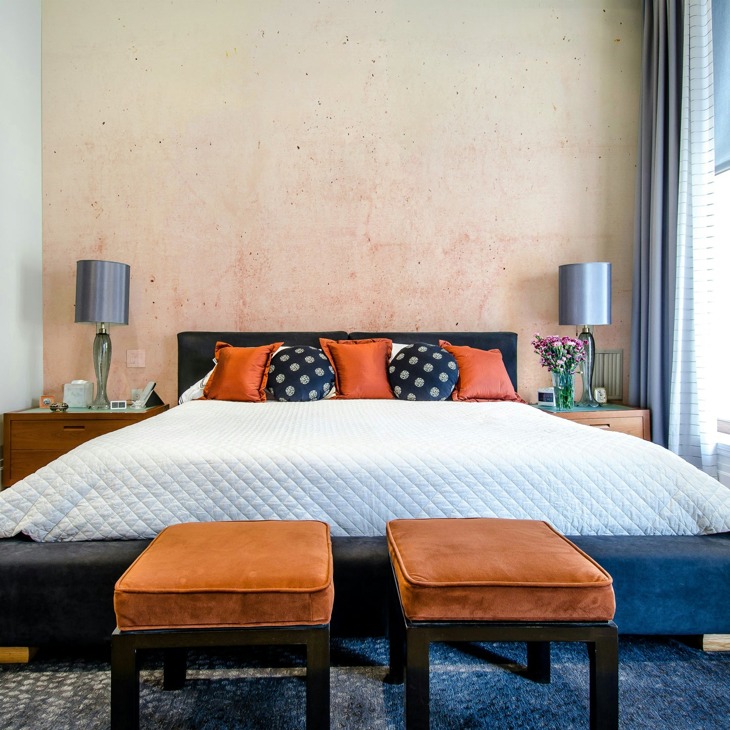 The wallpaper is perfect for an accent wall.

