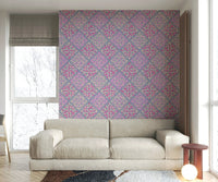 Dahlia Diamonds lavender wallpaper