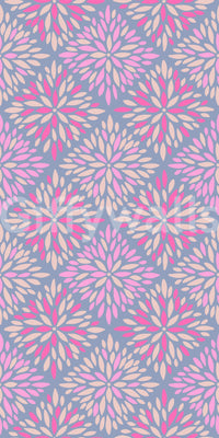 Dahlia Diamonds maximalist tile decor