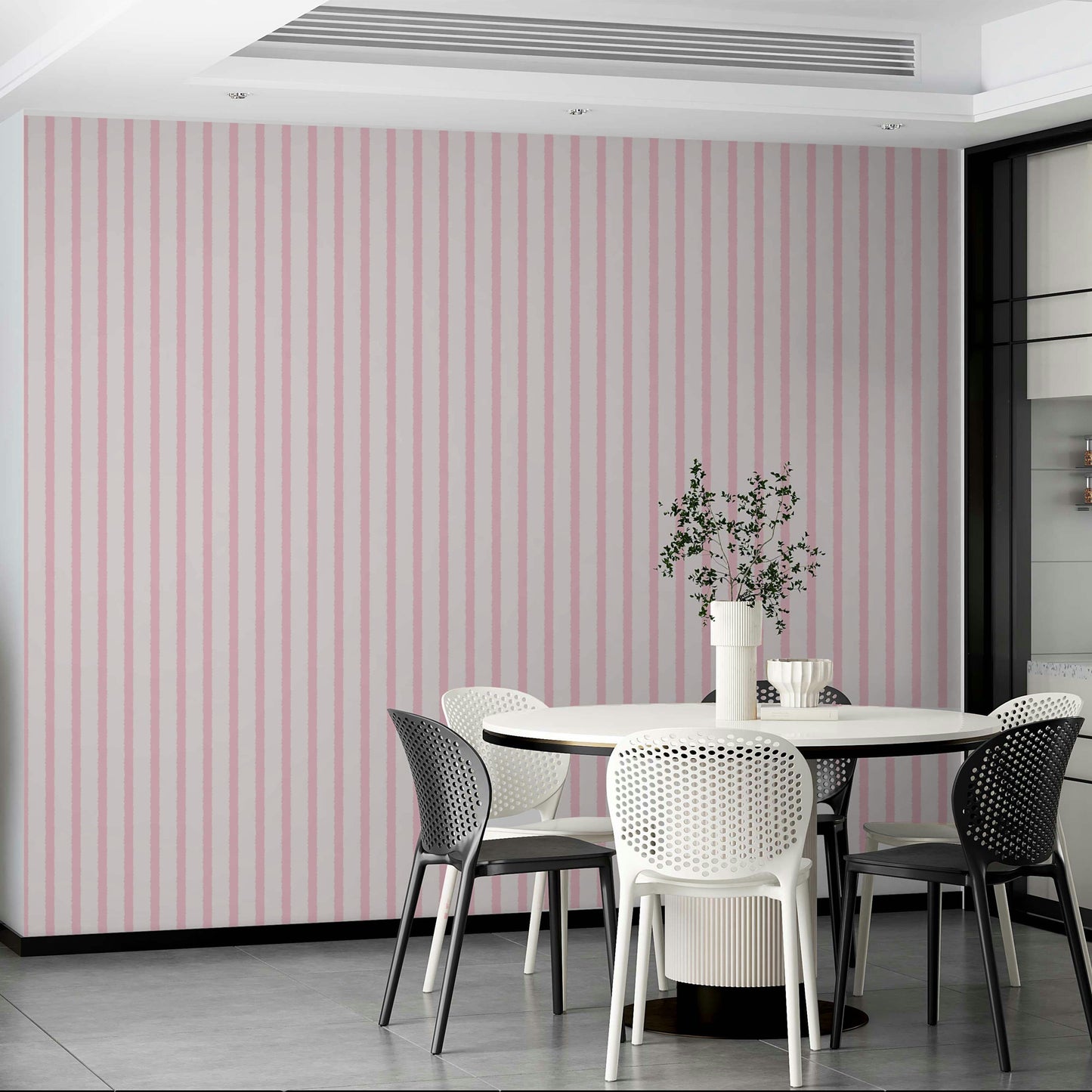 A classic striped design wallpaper for walls.

