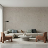 Beige plastered wall mural with understated, minimalist design