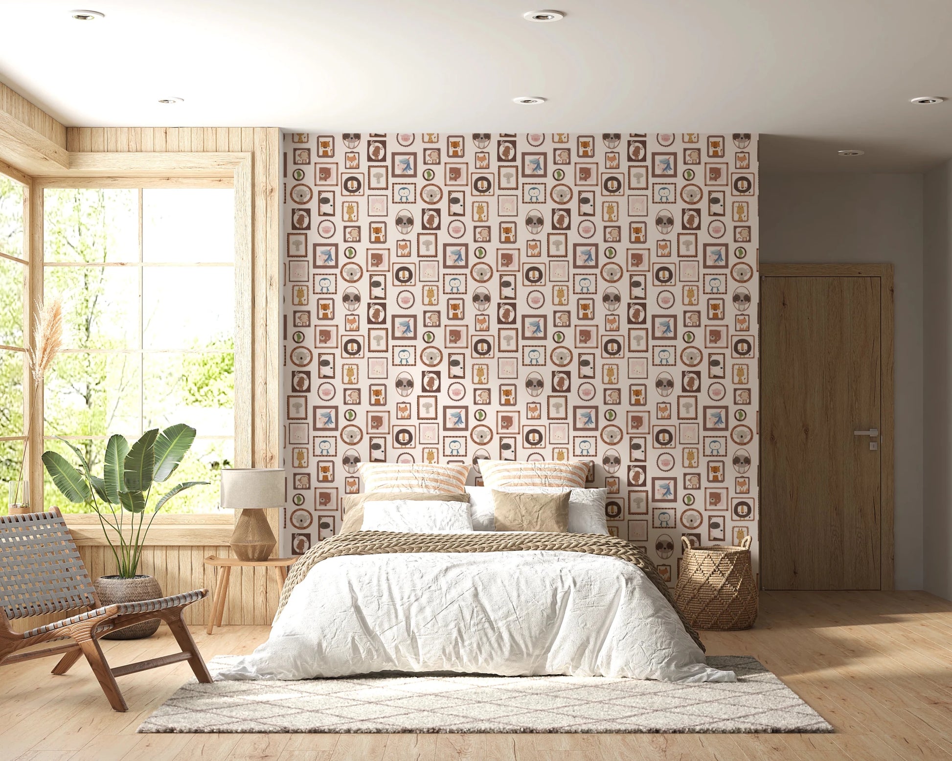 Playful Animal Portraits Wallpaper⁠