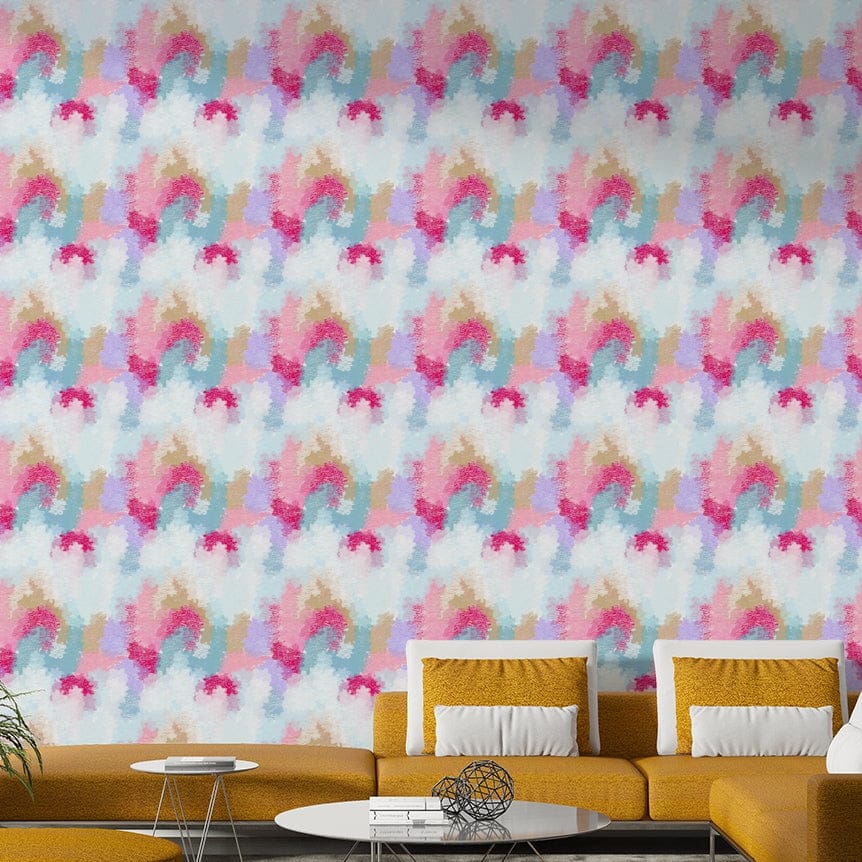 Crayon Strokes artistic wall mural

