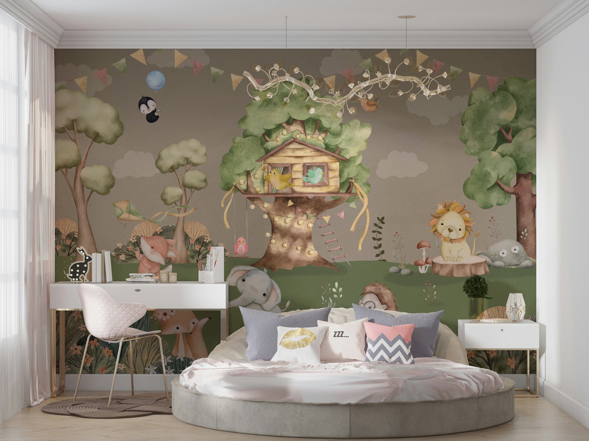 The design feels playful and gentle.

