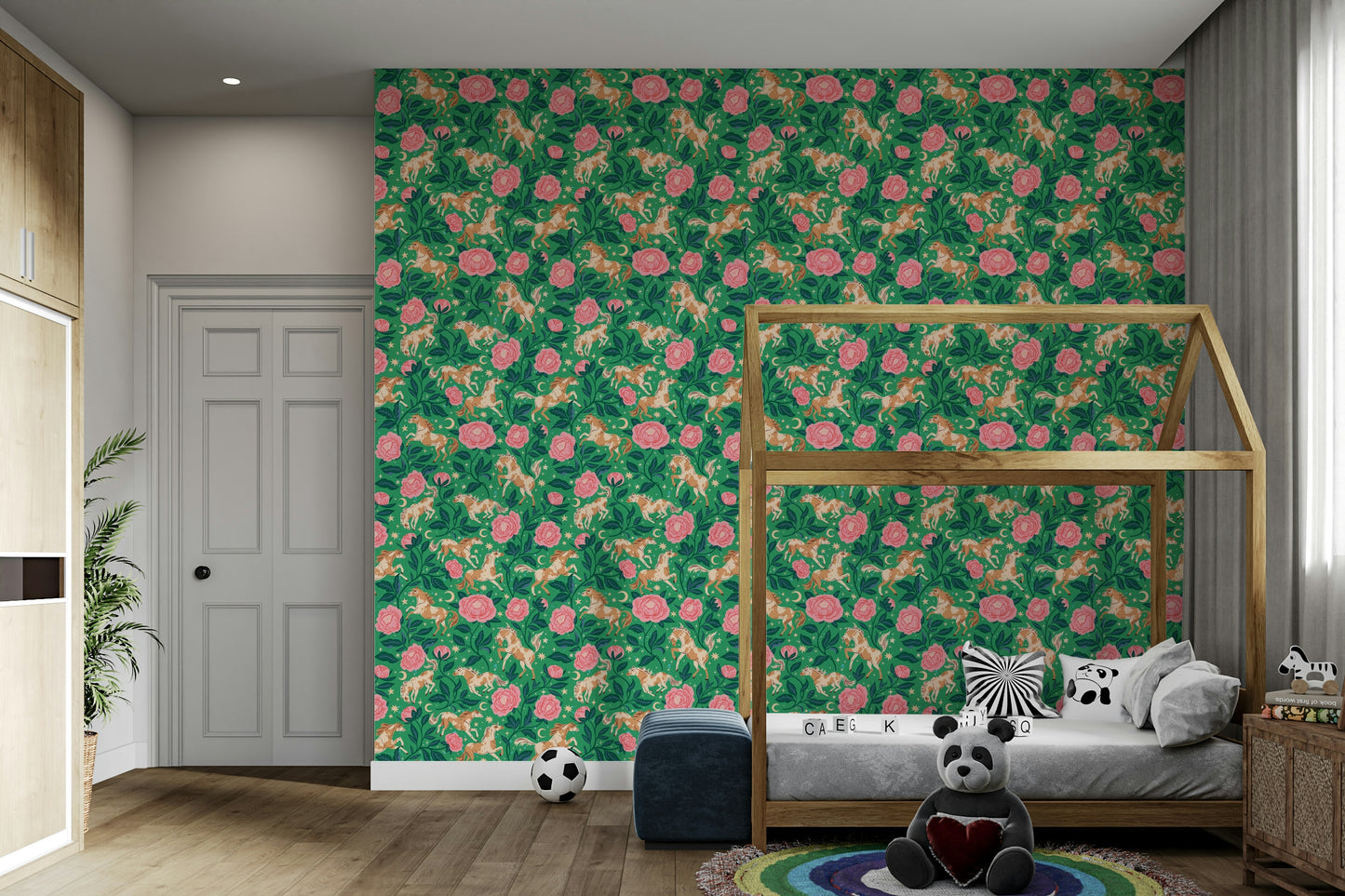 Ponies and Peonies Wild West Americana-08 Wallpaper⁠