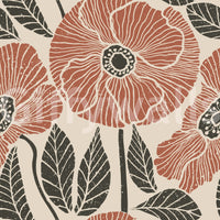 Unconventional rustic floral structure on Poppy Floral Modern Rustic Block mural.