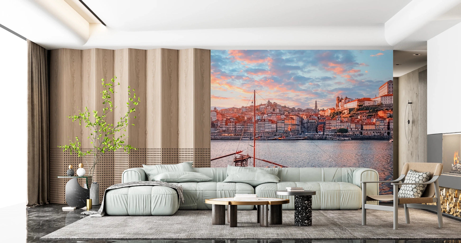 Porto Sunset Glow Wall Mural