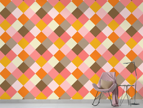Bold and unique Portuguese Tiles Azulejos Cube Wallpaper