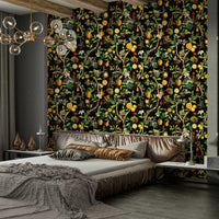 Primate Paradise Wallpaper with monkeys surrounded by tropical foliage.

