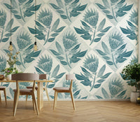 Bold protea flowers on a turquoise background

