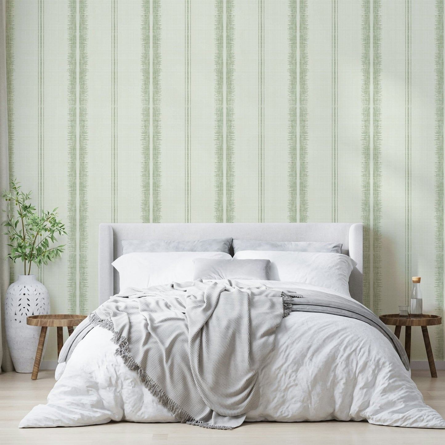Ideal wallpaper for bedrooms or home offices with natural tones

