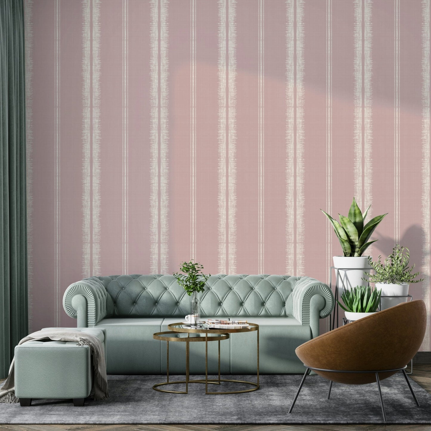 Soft pale pink stripes adding a calming vibe to any room

