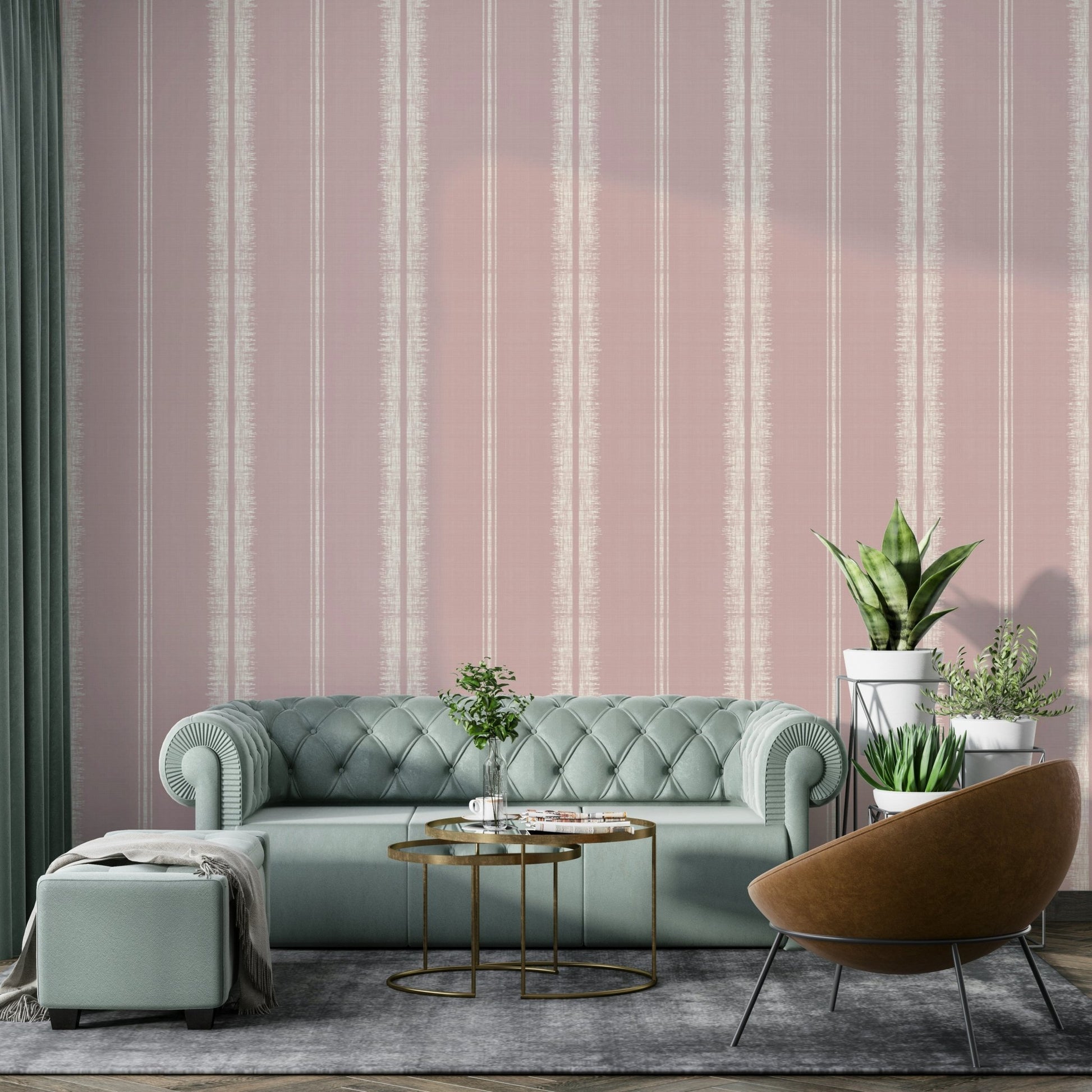 Soft pale pink stripes adding a calming vibe to any room

