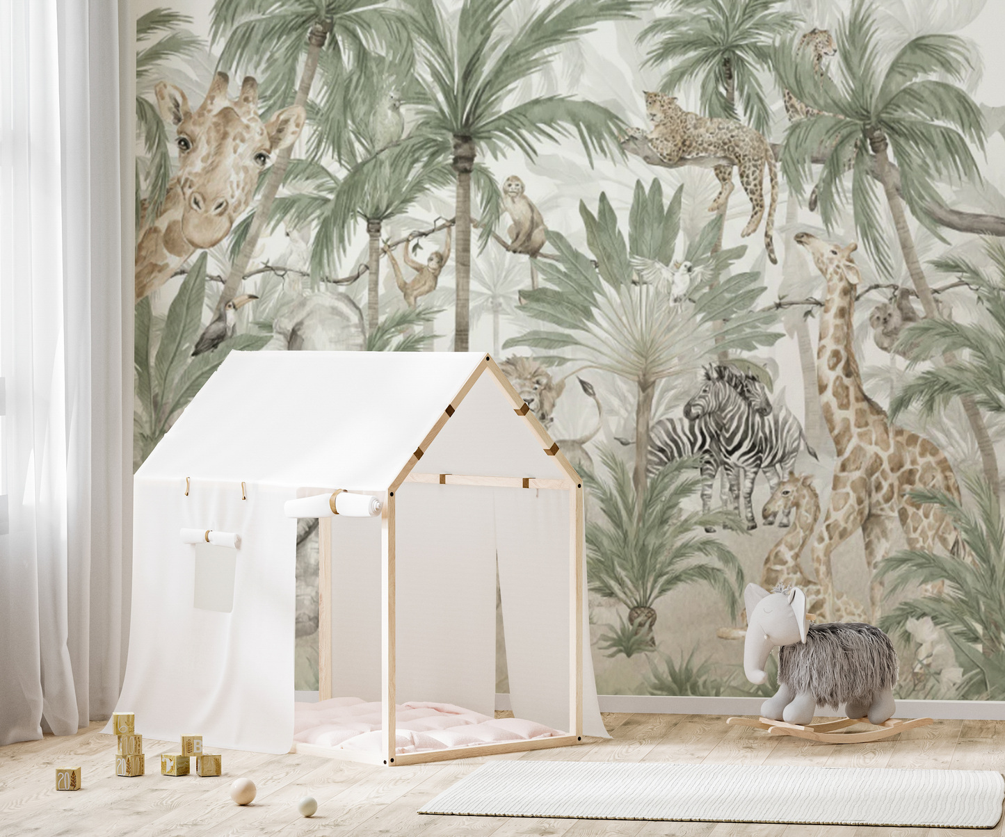 Jungle Safari Kids Wall Mural