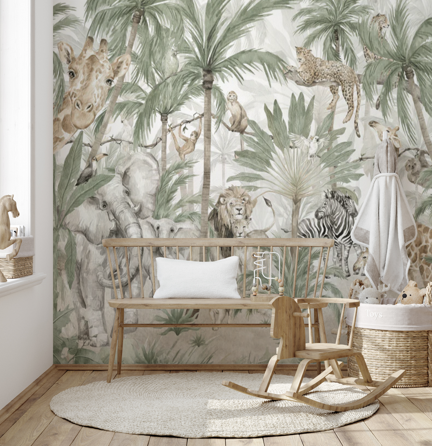 Jungle Safari Kids Wall Mural