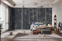 Midnight Grove Fairy Lights Wallpaper Mural