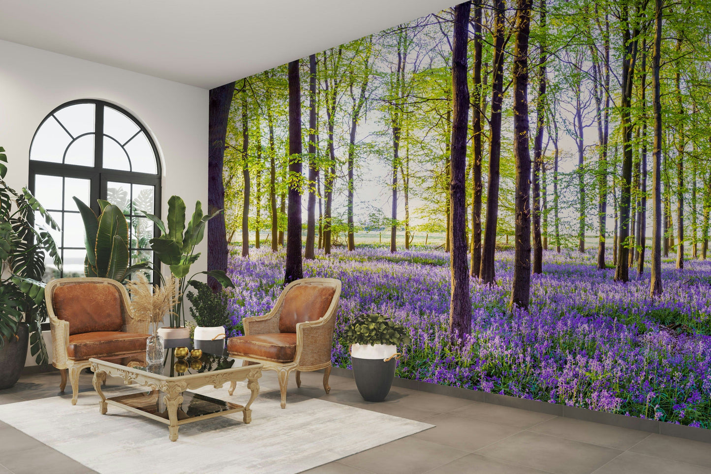 Woodland Bloom Panorama Wall Mural