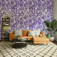 Detailed view of the abstract, painterly strokes

