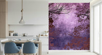 Moody Purple Woods mural wallpaper abstract sky effect.