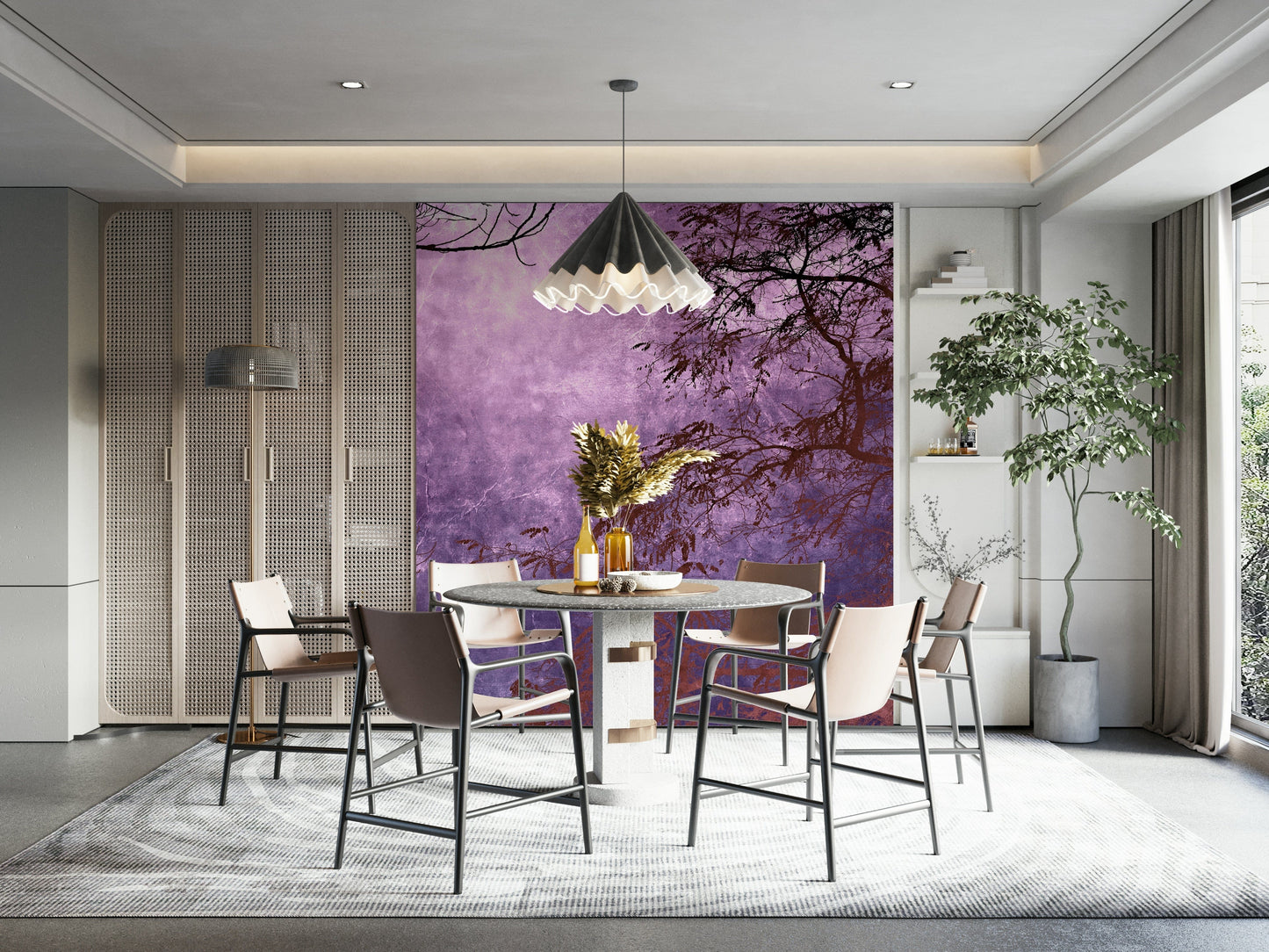 Fantasy Purple Woods decor dramatic violet texture.