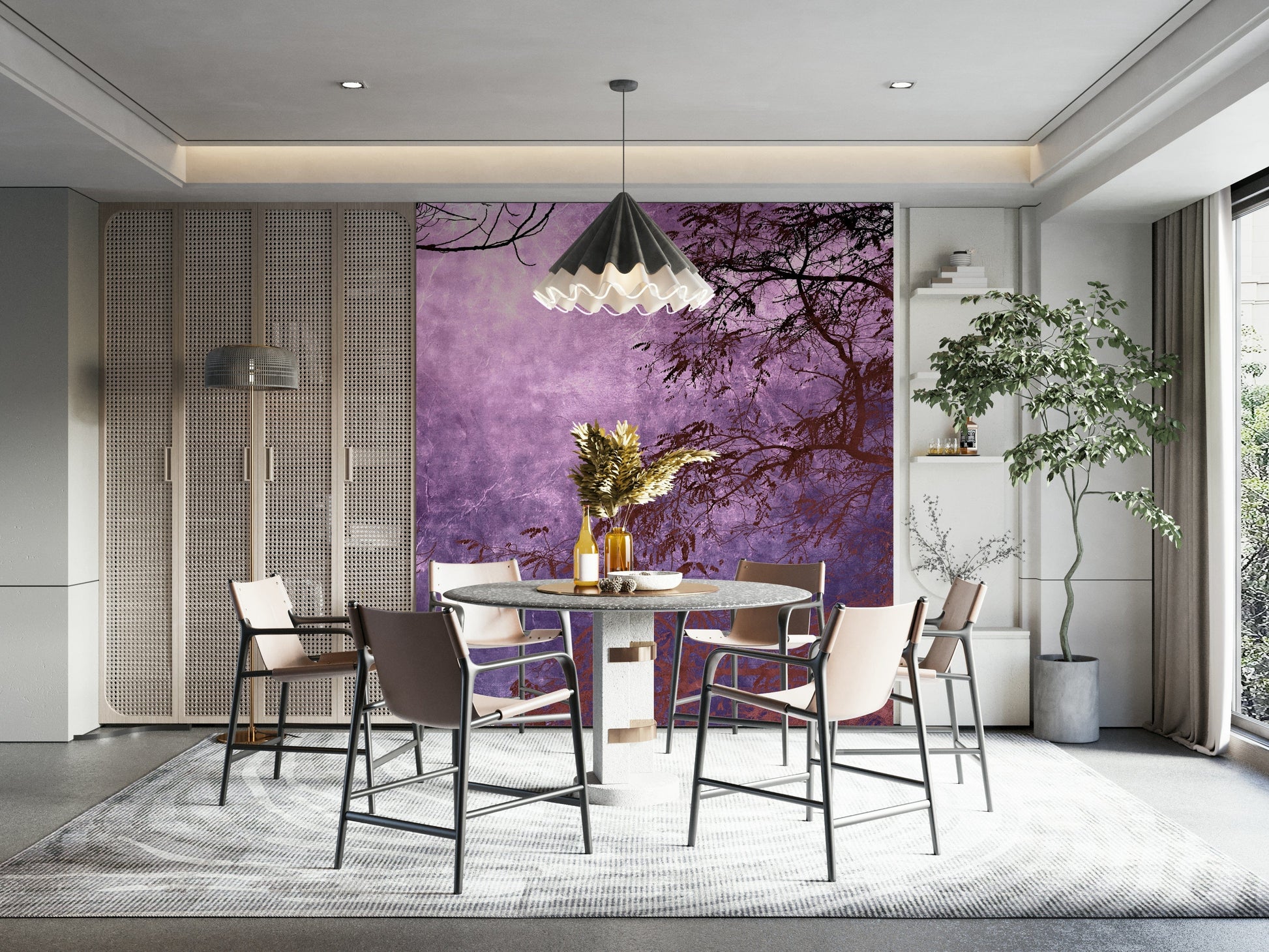 Fantasy Purple Woods decor dramatic violet texture.