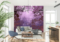 Purple Woods wallpaper mystical twilight canopy.