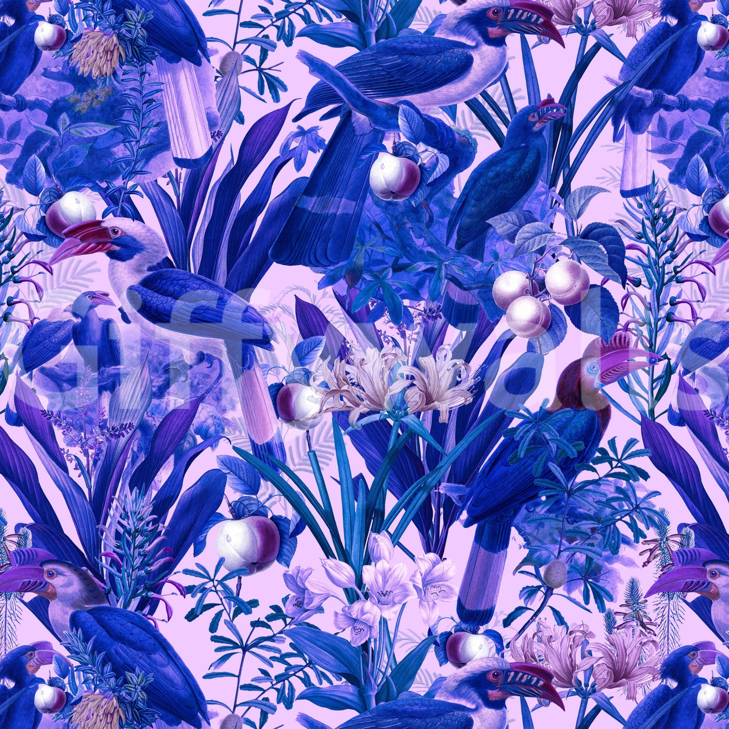 Purple Jungle Wall Mural