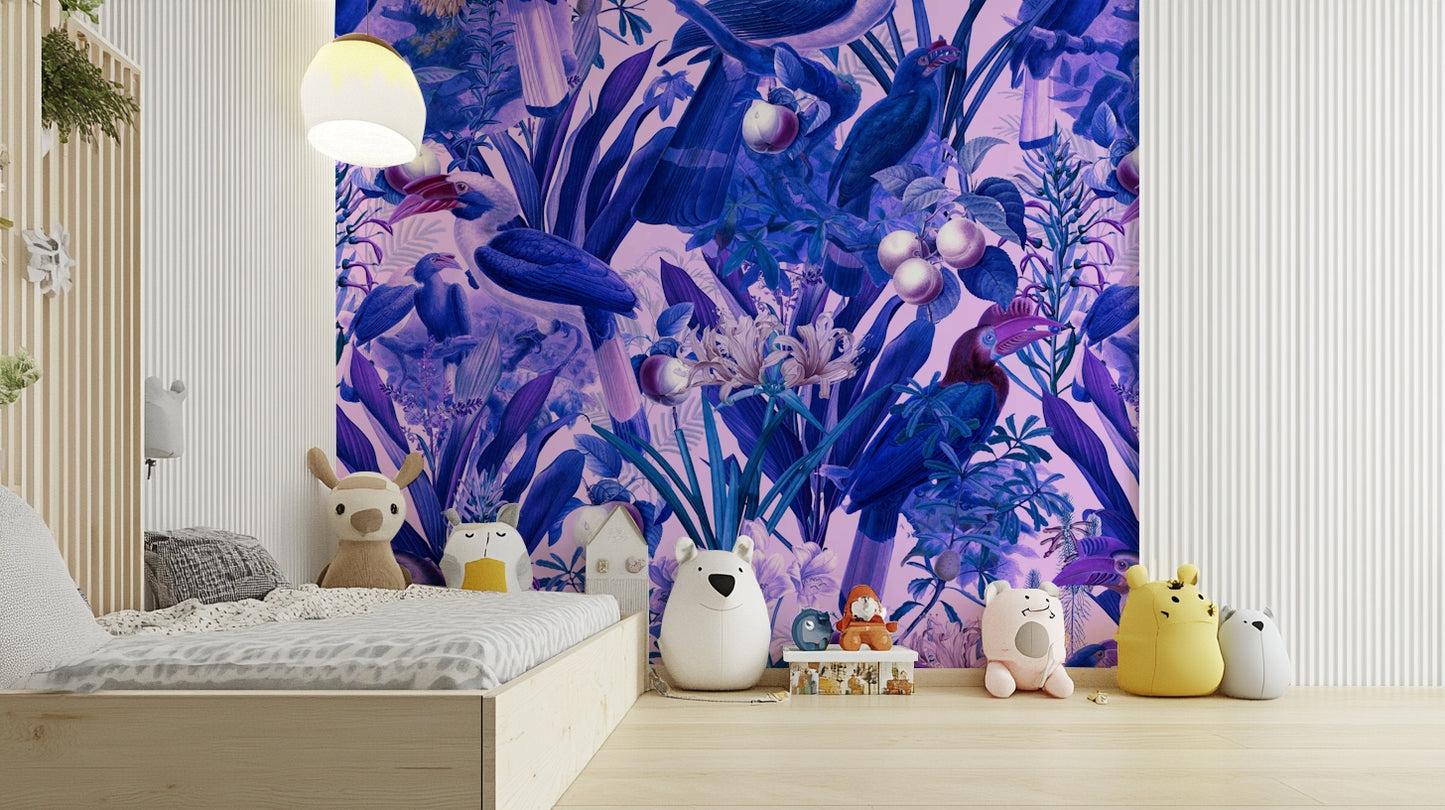 Purple Jungle Wall Mural
