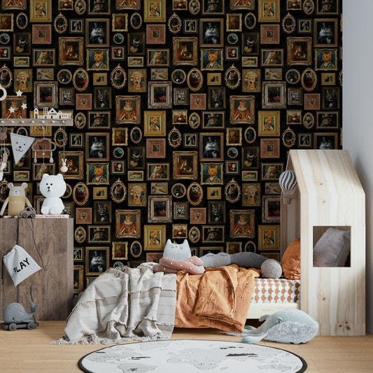 Purr-traits Feline Art Gallery Wallpaper.

