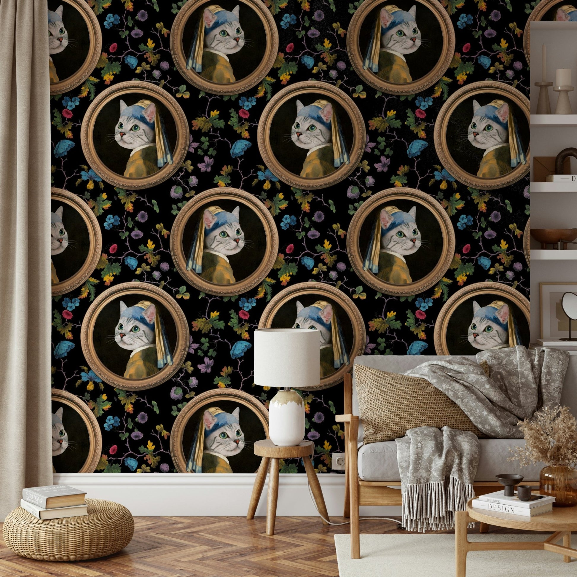 Purrfect Vermeer Wallpaper⁠
