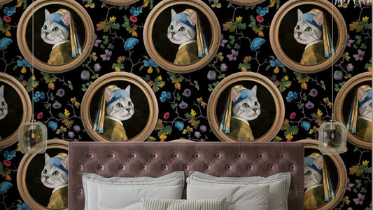 Whimsical reinterpretation of classic art.

