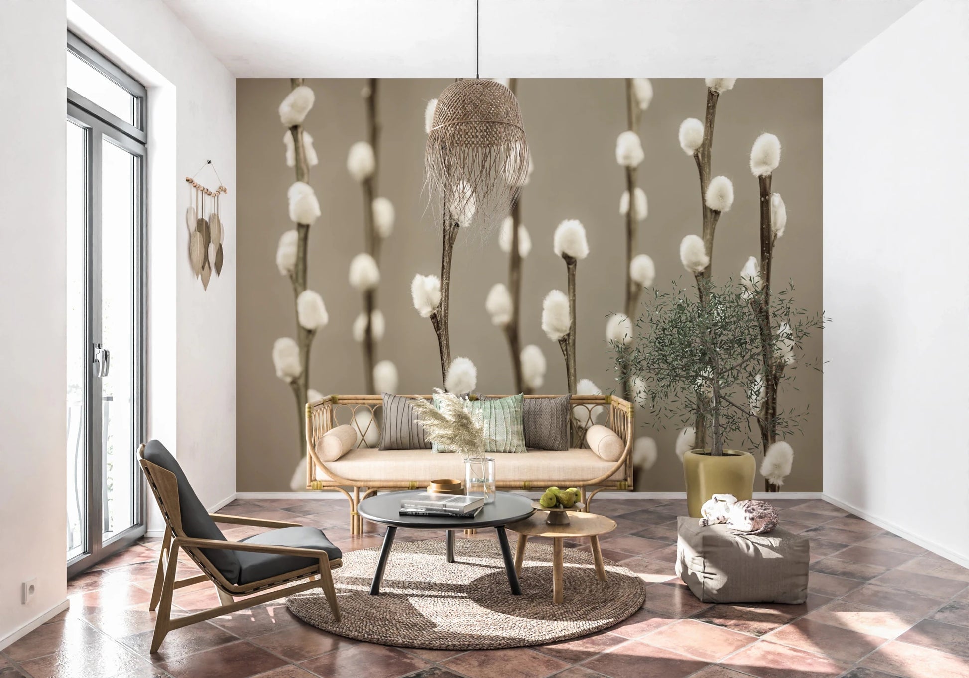 Pussy Willow Wall Mural
