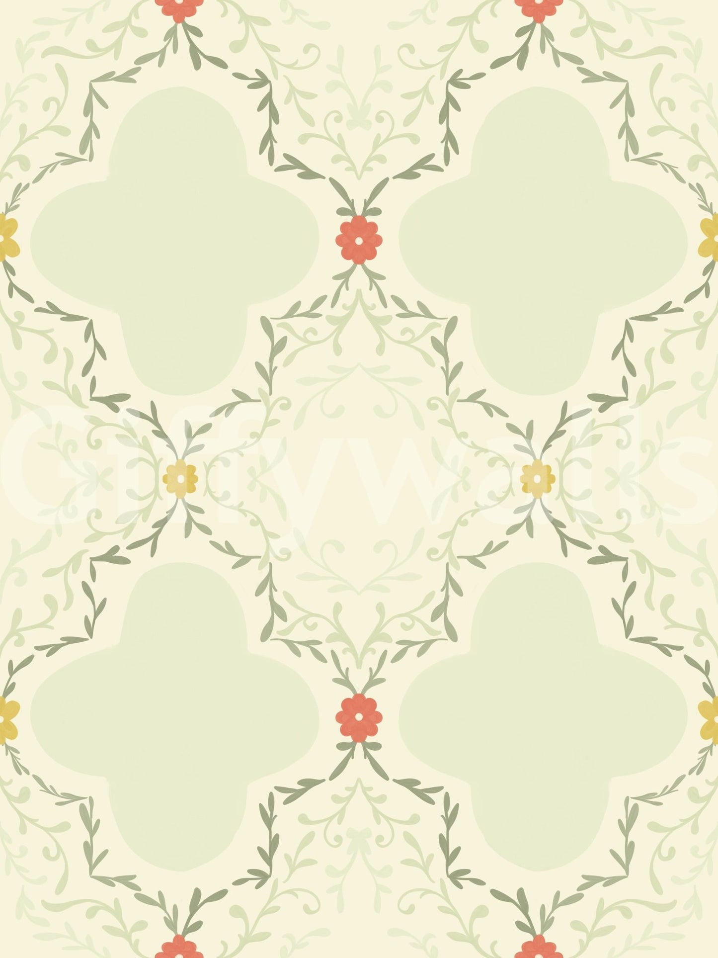 Quatrefoil Vines Wallpaper⁠